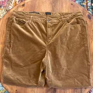 Talbots brown corduroy straight leg pants. Size 20W